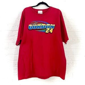 VINTAGE Jeff Gordon 24 Red NASCAR Competitors View Men’s T-Shirt Size 2XL